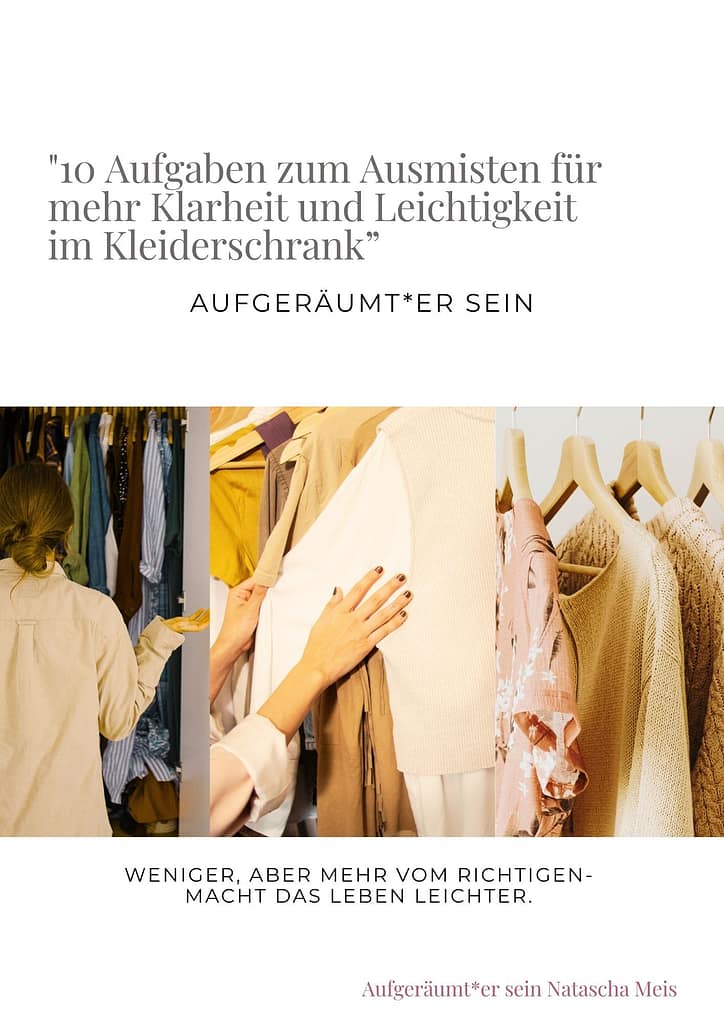 Mini-Workbook 1o Aufgaben Kleiderschrank ausmisten